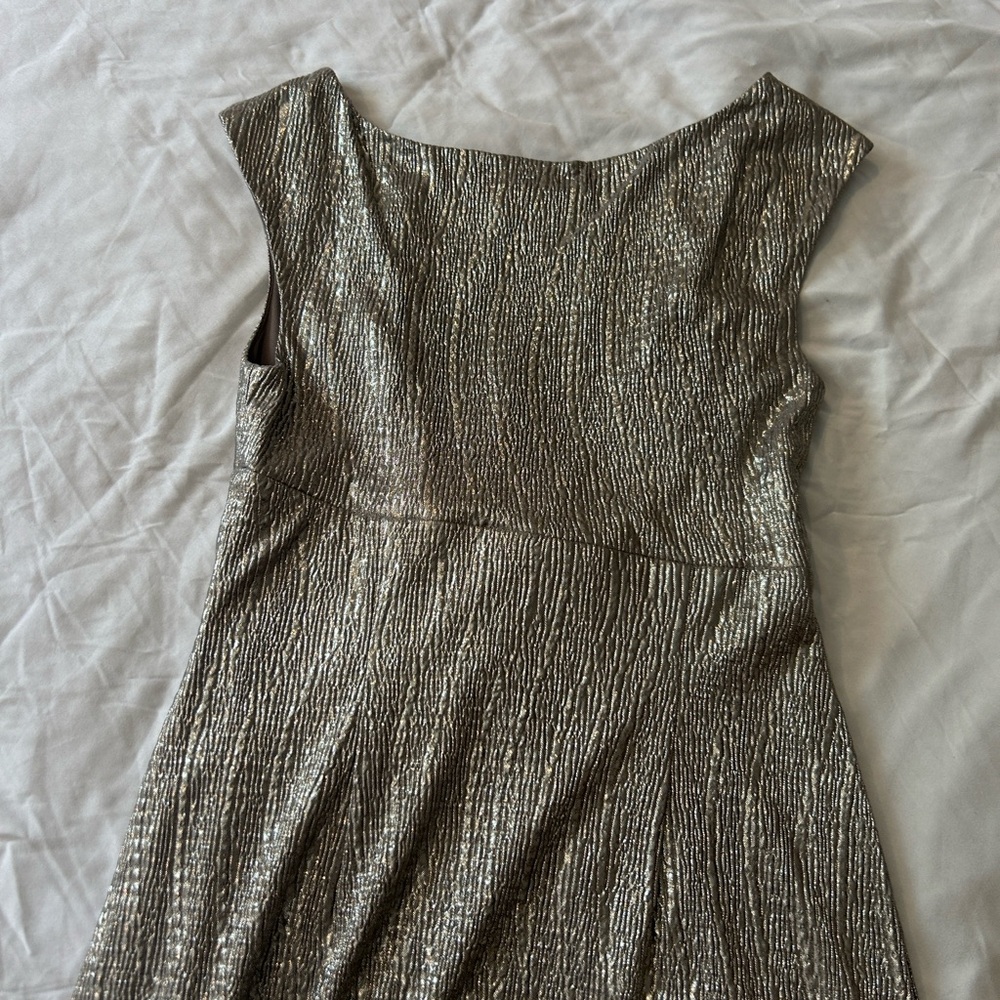 Elegant Metallic Silver Dress